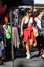 VANESSA HUDGENS Shopping at Melrose Trading Post Flea Market in West Hollywood 20/21/2022