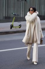 VICTORIA BARBARA at a Photoshoot at New York Fashion Week 02/15/2022