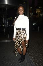VICTORIA EKANOYE Leaves Lowry Theatre in Manchester 01/31/2022