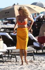VICTORIA SILVSTEDT in Bikini at a Beach in Miami 02/10/2022