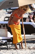 VICTORIA SILVSTEDT in Bikini at a Beach in Miami 02/10/2022