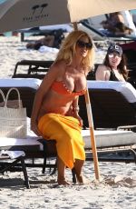 VICTORIA SILVSTEDT in Bikini at a Beach in Miami 02/10/2022