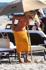 VICTORIA SILVSTEDT in Bikini at a Beach in Miami 02/10/2022
