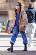 WHITNEY PEAK Arrives at Knicks vs Sixers Game in New York 02/27/2022