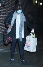 WHOOPI GOLDBERG Leaves Late Show with Stephen Colbert in New York 01/31/2022