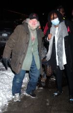 WHOOPI GOLDBERG Leaves Late Show with Stephen Colbert in New York 01/31/2022