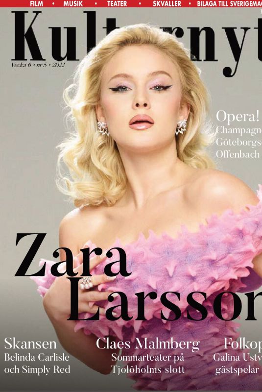 ZARA LARSSON in Sverigemagasinet Kulturnytt, February 2022
