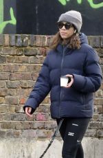 ZAWE ASHTON Out with her Dog Bobby in London 01/28/2022