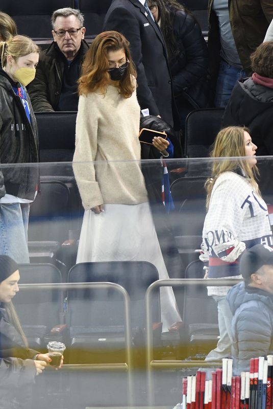 ZENDAYA at Detroit Red Wings vs New York Rangers Game in New York 02/17/2022