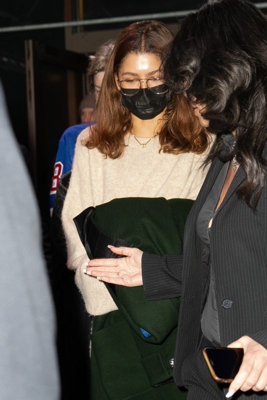 ZENDAYA Leaves Madison Square Garden in New York 02/17/2022