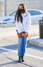 ZOE SALDANA Arrives at JFK Airport in New York 02/26/2022