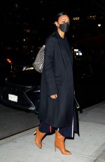 ZOE SALDANA Night Out in New York 02/08/2022