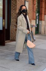 ZOE SALDANA Out and About in New York 02/08/2022