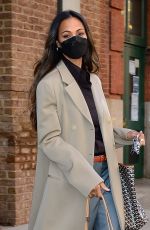ZOE SALDANA Out and About in New York 02/08/2022