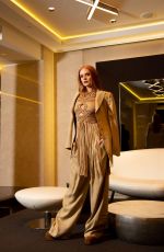 ABIGAIL COWE at a Photoshoot at Milan Fashion Week, February 2022