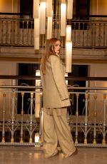 ABIGAIL COWE at a Photoshoot at Milan Fashion Week, February 2022