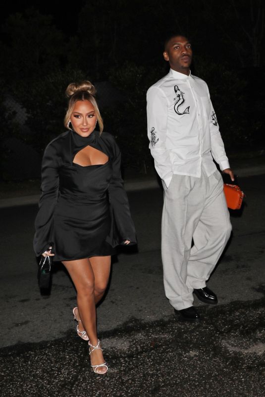 ADRIENNE BAILON Arrives at a Pre-oscar Party in Los Angeles 03/26/2022