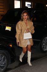 ADRIENNE BAILON Arrives for Dinner at Polo Bar in New York 03/23/2022