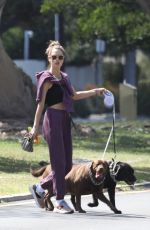 ALESSANDRA AMBROSIO and Richard Out with Their Dogs in Brentwood 03/19/2022