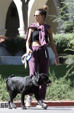 ALESSANDRA AMBROSIO and Richard Out with Their Dogs in Brentwood 03/19/2022