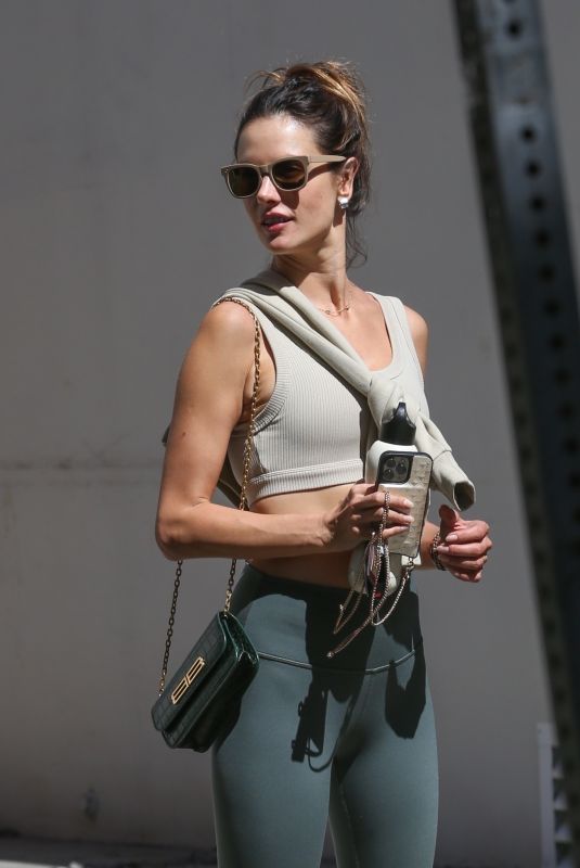 ALESSANDRA AMBROSIO Leaves a Gym in West Hollywood 03/15/2022