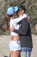 ALESSANDRA AMBROSIO Out at a Beach in Santa Monica 03/13/2022