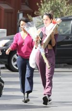 ALESSANDRA AMBROSIO Out for Flowers in Brentwood 03/19/2022