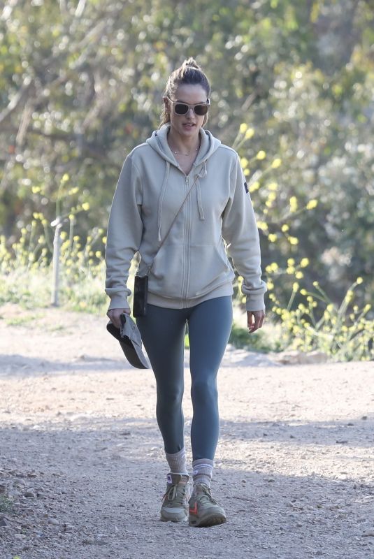 ALESSANDRA AMBROSIO Out Hiking in Malibu 03/16/2022