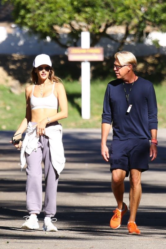 ALESSANDRA AMBROSIO Out Hiking with Stewart Shining in Pacific Palisades 03/01/2022