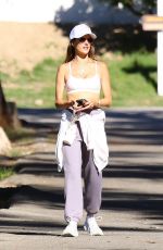 ALESSANDRA AMBROSIO Out Hiking with Stewart Shining in Pacific Palisades 03/01/2022