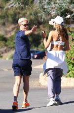 ALESSANDRA AMBROSIO Out Hiking with Stewart Shining in Pacific Palisades 03/01/2022