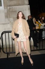 ALEXA CHUNG Arrives at Charles Finch and Chanel Pre-BAFTA