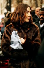 ALEXA CHUNG Arrives at Loewe Fashion Show in Paris 03/05/2022