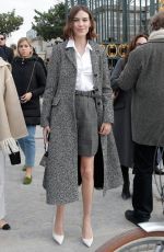 ALEXA CHUNG Leaves Dior Fashion Show at PFW in Paris 03/01/2022