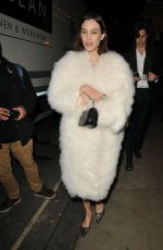 ALEXA CHUNG Night Out in London 03/10/2022