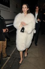 ALEXA CHUNG Night Out in London 03/10/2022