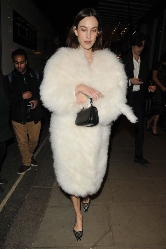 ALEXA CHUNG Night Out in London 03/10/2022