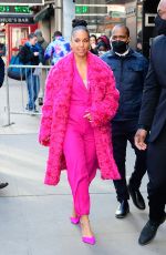 ALICIA KEYS Arrives at Good Morning America in New York 03/08/2022