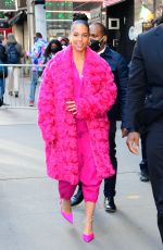 ALICIA KEYS Arrives at Good Morning America in New York 03/08/2022