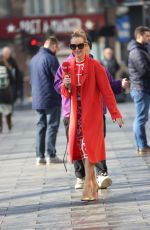 AMANDA HOLDEN Filming at Leicester Square in London 03/08/2022