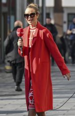 AMANDA HOLDEN Filming at Leicester Square in London 03/08/2022