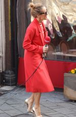 AMANDA HOLDEN Filming at Leicester Square in London 03/08/2022