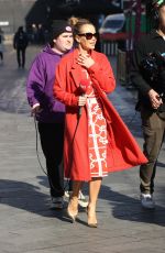 AMANDA HOLDEN Filming at Leicester Square in London 03/08/2022