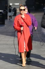 AMANDA HOLDEN Filming at Leicester Square in London 03/08/2022