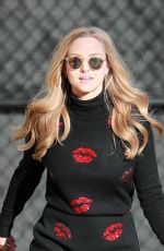 AMANDA SEYFRIED Arrives at Jimmy Kimmel Live in Hollywood 02/25/2022