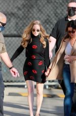 AMANDA SEYFRIED Arrives at Jimmy Kimmel Live in Hollywood 02/25/2022