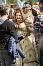 AMY ADAMS on the Set of Enchanted Sequel in Hambleden 03/28/2022