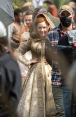 AMY ADAMS on the Set of Enchanted Sequel in Hambleden 03/28/2022