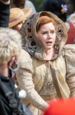 AMY ADAMS on the Set of Enchanted Sequel in Hambleden 03/28/2022