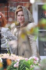 AMY ADAMS on the Set of Enchanted Sequel in Hambleden 03/28/2022